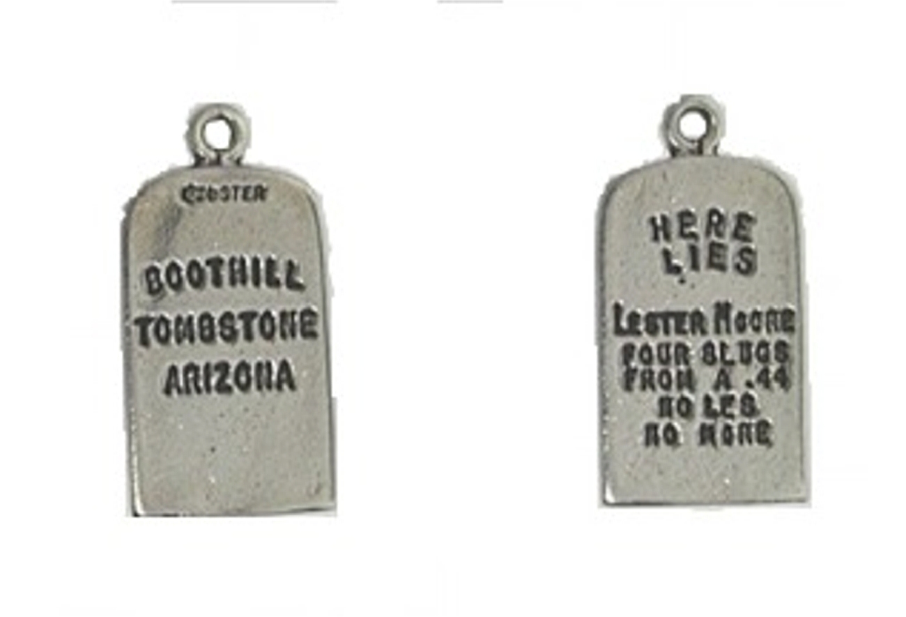 925 Sterling Silver Boothill Tombstone Charm Made in USA